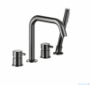 KFA MOZA GUN METAL GREY bateria wannowa 4-otworowa grafit szczotkowany 5035-210-61